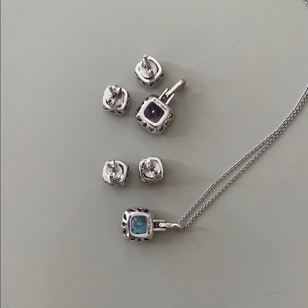 Silver pendants and earrings (2 sets) - Picture 2 of 4